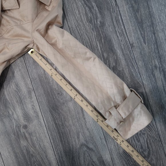 Blanc Noir Trench Coat Womens Quilted Double Breasted Button Down Jacket S - Picture 8 of 16